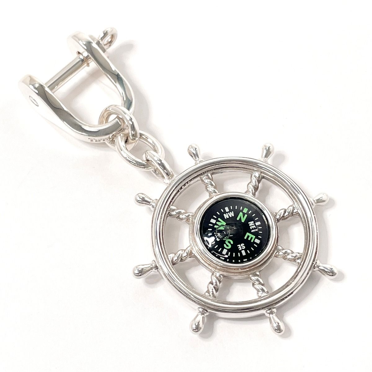 ティファニー キーホルダー コンパス シルバー