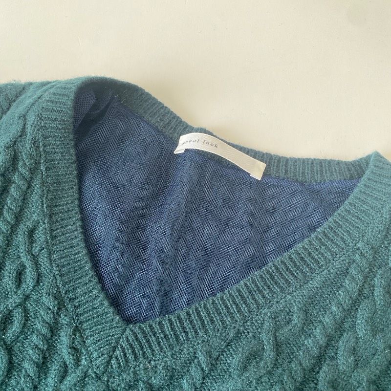 sacai luck サカイ ラック ドッキングワンピース ケーブルニット