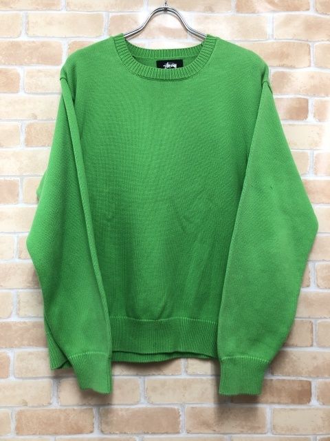 STUSSY ステューシー ニットセーター グリーン L