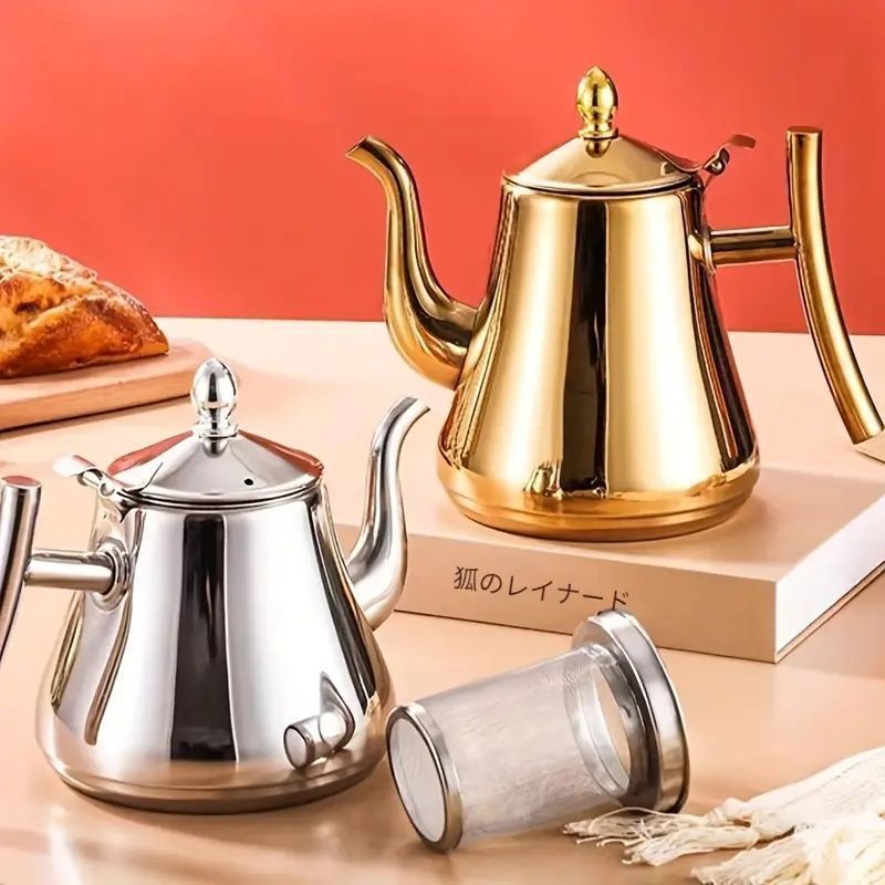 高級ステンレススチールコーヒーポット - ティーケトル＆インファー