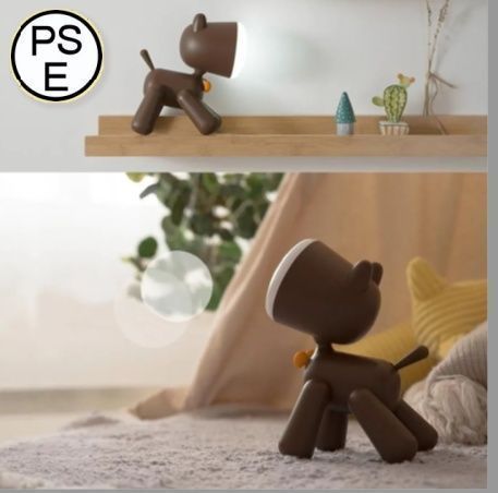 犬型ロボ LED デスクライト 調光 授乳ライト ベビーライト 卓上ライト 照明 ライト 読書灯 ナイトライト LEDライト　スタンドライト ランプ