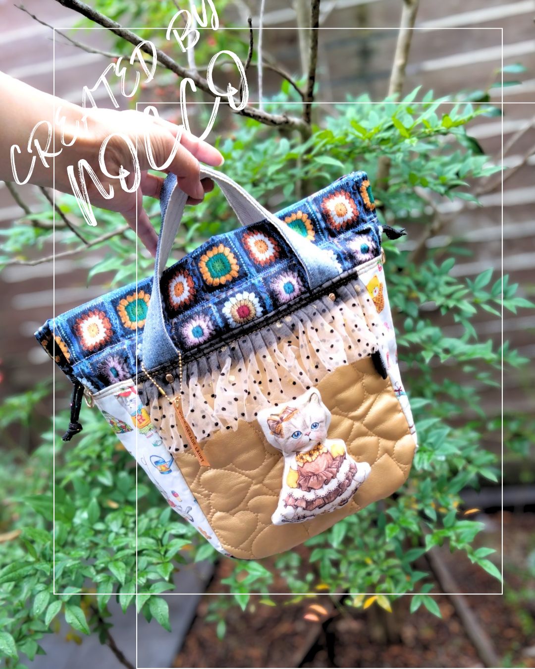 🆕№811【DENIM✖️キラキラハートキルティング✖️Goldルミちゃん