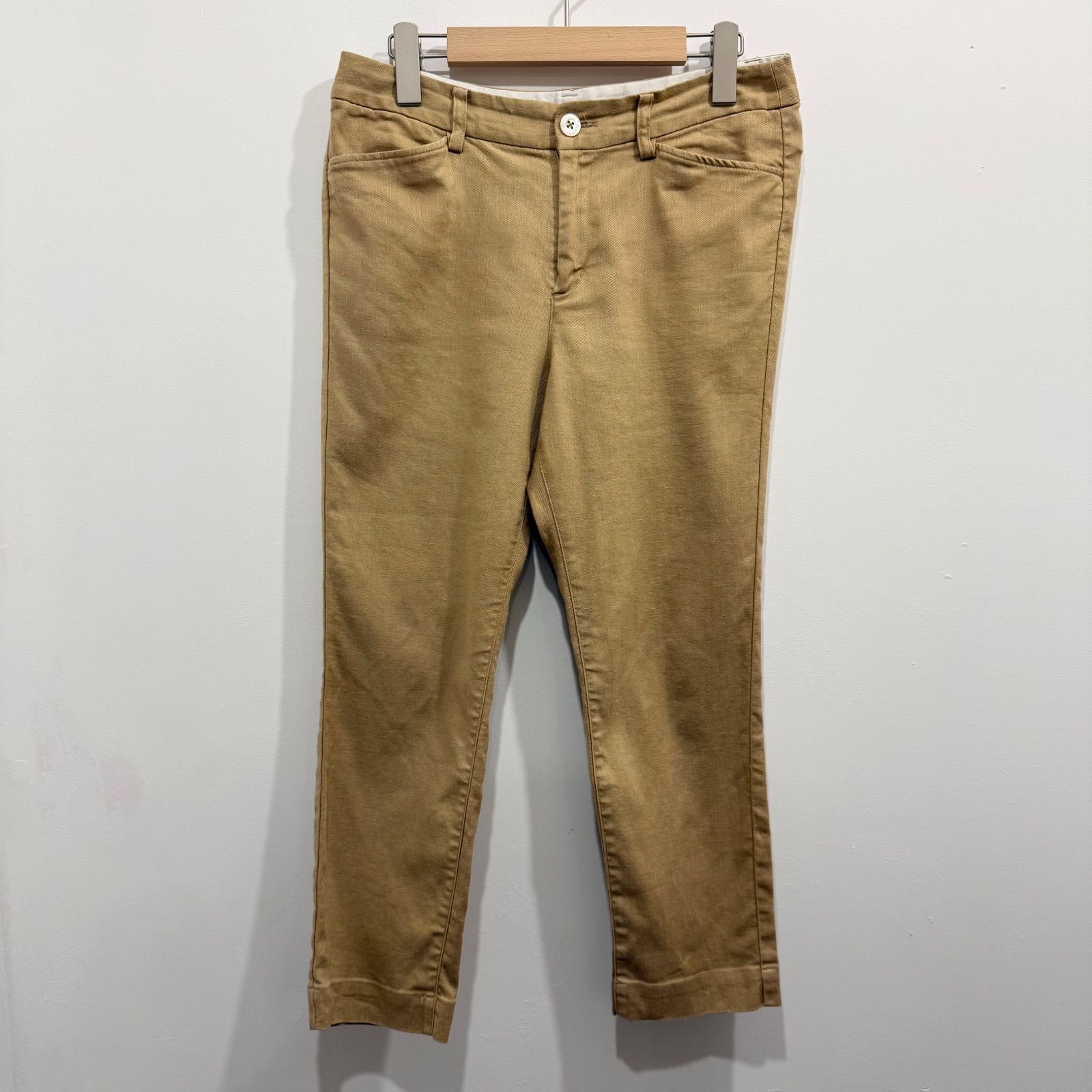 お決まりです　パラスパレス　ベージュパンツ PAL'LAS PALACE パラスパレス リネン 麻 パンツ ベージュ サイズ3