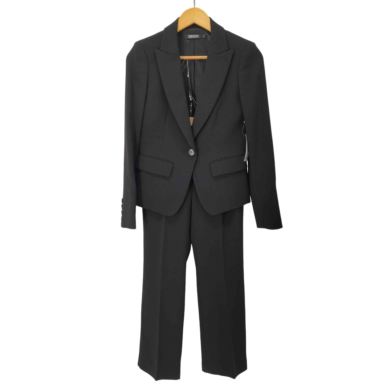 ☆値下げ可★美品DKNY ダナキャランニューヨーク　スーツ ダナキャランニューヨーク DKNY 3ピース 1Bトラックジャケット & ひざ