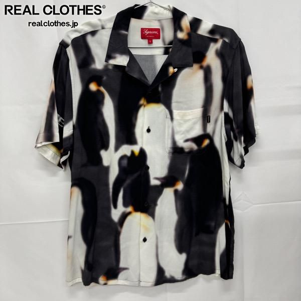 Supreme|シュプリーム 20 AW Penguins Rayon Shirt|ペンギン柄 レーヨンシャツ|L