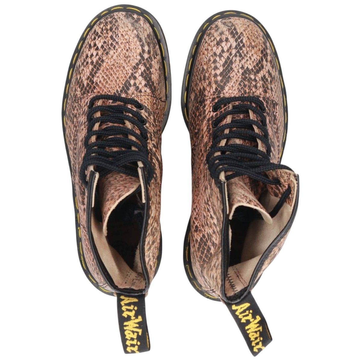 【廃盤】英国製 ドクターマーチン パイソン柄 8ホール レザーブーツ/サイズ7 廃盤】英国製 ドクターマーチン パイソン柄 8ホール レザーブーツ