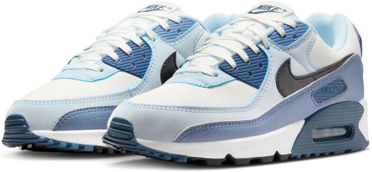 ナイキ エア マックス 90 W AIR MAX サミットホワイト ブルー ブラック HM 8128-100 24.0 cm