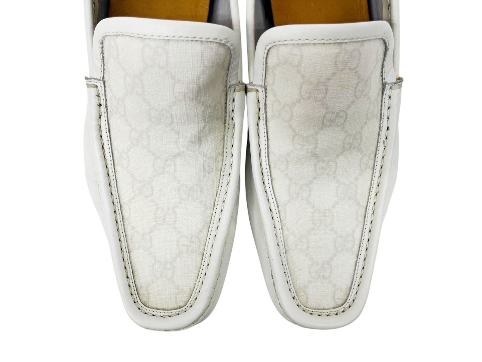 GUCCI (グッチ) GGシマ モノグラム レザー ドライビングシューズ