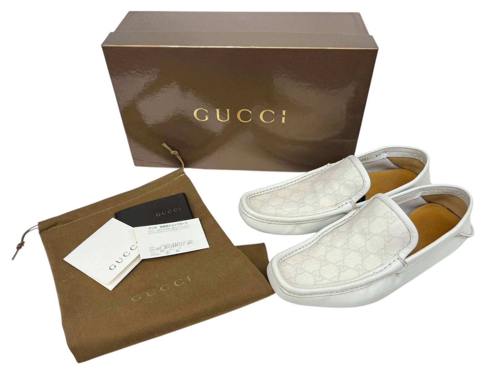 GUCCI (グッチ) オファー GGシマ モノグラム レザー ドライビング