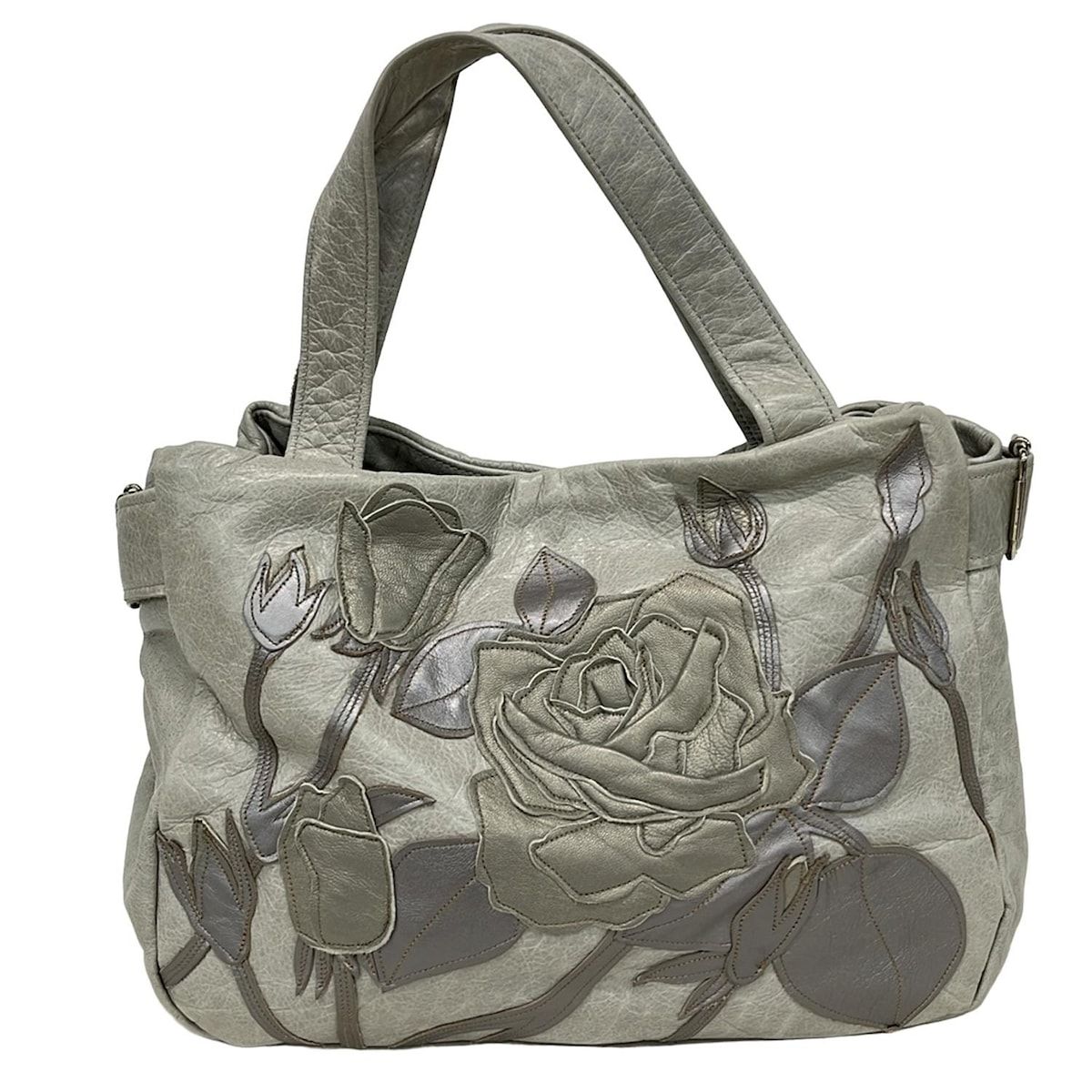 スザンナハンター　花柄　パッチワーク　レザーバッグ スザンナハンター 花柄 パッチワーク レザーバッグ