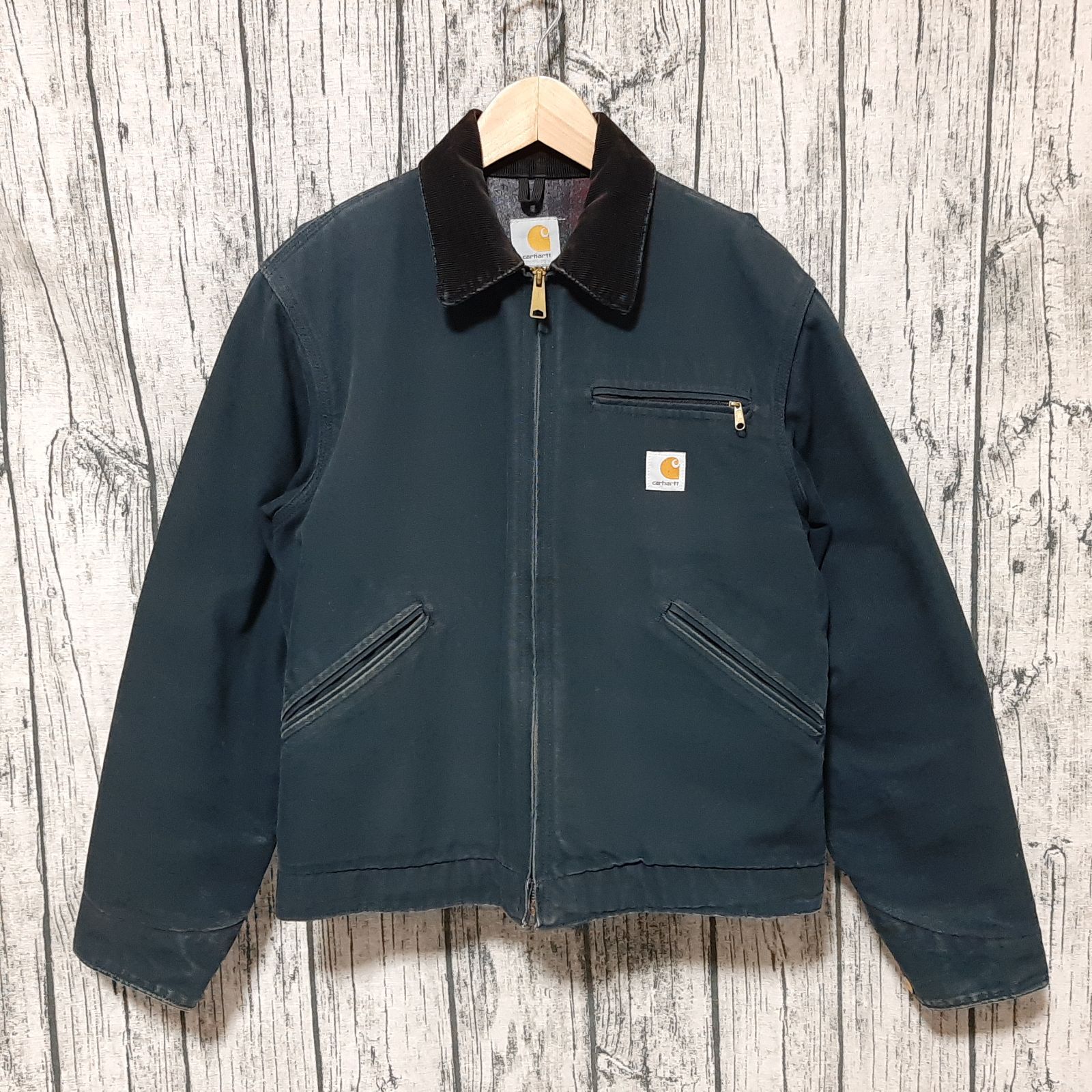 size 38】USA製 Carhartt Detroit Jacket Black デトロイトジャケット