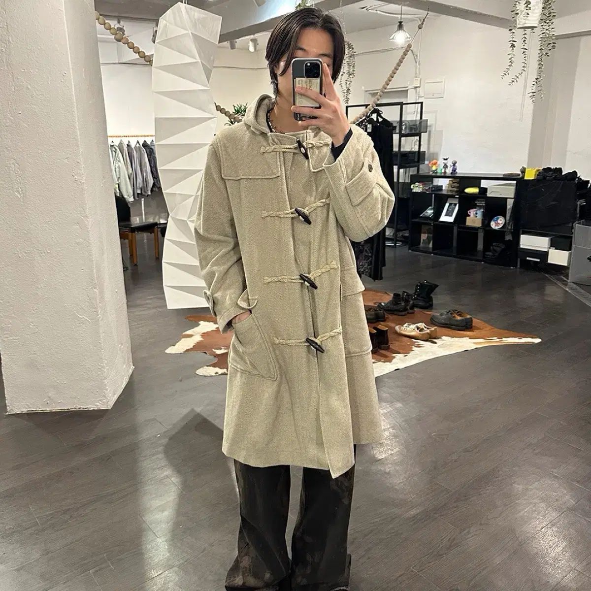 Yohji Yamamoto ダッフルコート YOHJI YAMAMOTO ヨウジヤマモト オーバーサイズ ダッフルコート - メルカリ