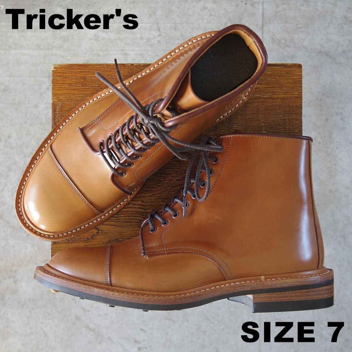 未使用☆トリッカーズ SIZE 7【現行定価17万円以上☆茶系コードバン
