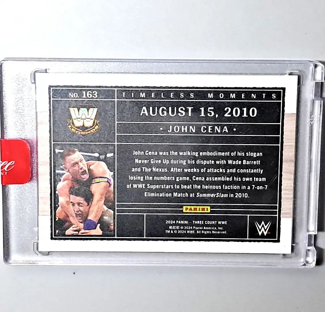 WWE ジョーン シナ 2 ウール モーメンツ ホロGOLD 2025 Panini スリーカウント