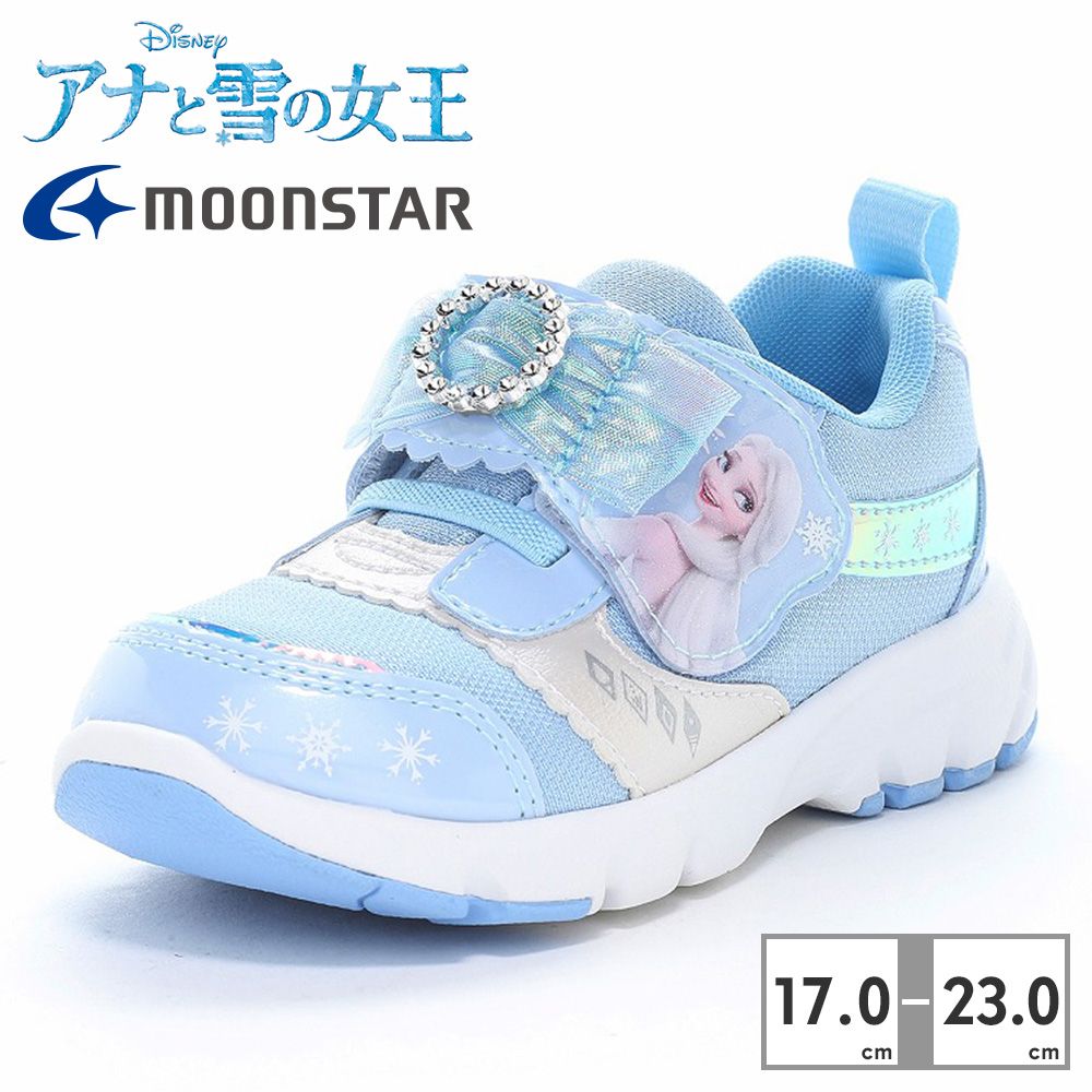 定番人気，セール ★クーポン発行中【正規品取扱店･新品】 moonstar スニーカー キッズ 子供靴 アナと雪の女王 DN C1369 ムーンスター FROZEN ディズニー エルサ スニーカー