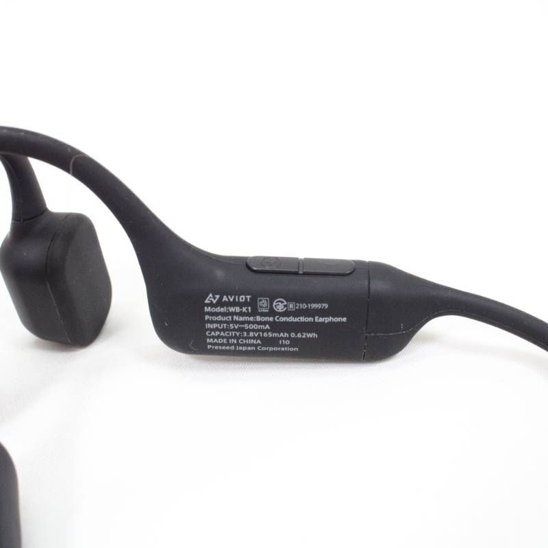 美品】AVIOT WB-K1 ワイヤレスイヤホン 骨伝導 イヤホン bluetooth