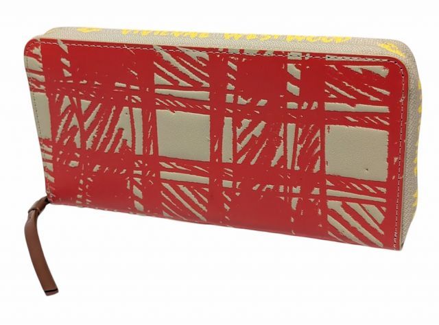 未使用 ヴィヴィアンウエストウッド ラウンドファスナー 長財布 ベージュ×レッド チェック ジップアラウンド 財布 ジッピー メンズ レデ 未使用 ヴィヴィアンウエストウッド ラウンドファスナー 長財布