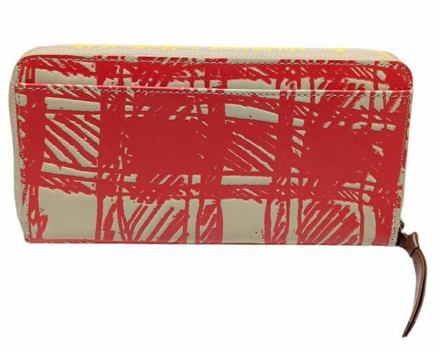 未使用 ヴィヴィアンウエストウッド ラウンドファスナー 長財布 ベージュ×レッド チェック ジップアラウンド 財布 ジッピー メンズ レデ 未使用 ヴィヴィアンウエストウッド ラウンドファスナー 長財布
