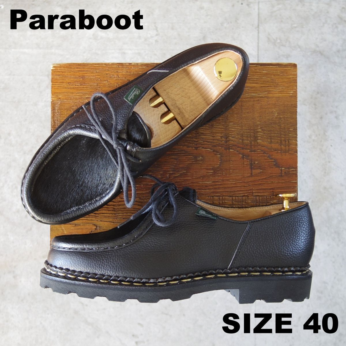 専用PARABOOT MICHAEL SIZE40 ポニー 未使用☆パラブーツ SIZE 40【定価￥96,800-☆ポニー/ミカエル/MICHAEL