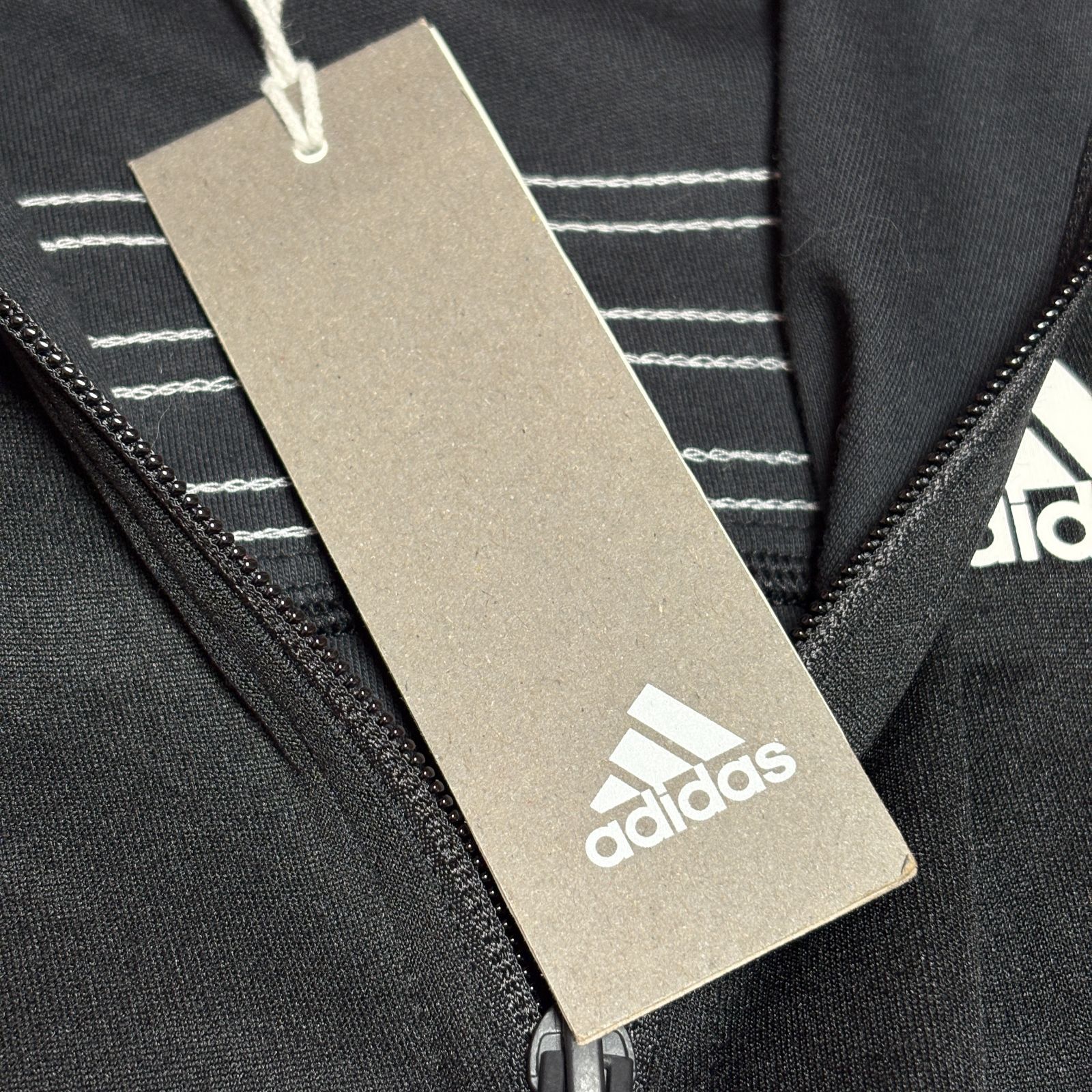 未使用タグ付き】adidas アディダス ジャージ 黒/ブラック Mサイズ