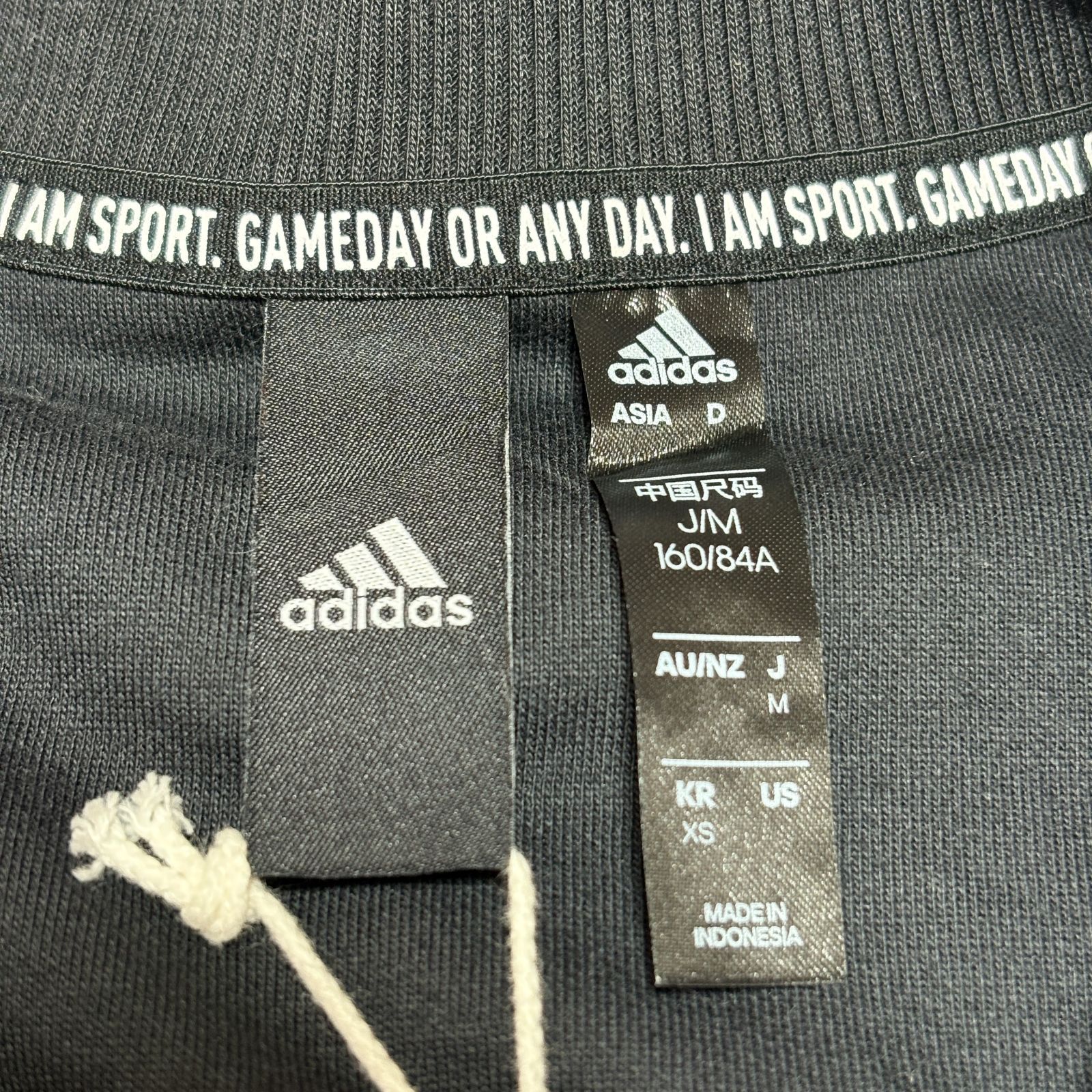 未使用タグ付き】adidas アディダス ジャージ 黒/ブラック Mサイズ