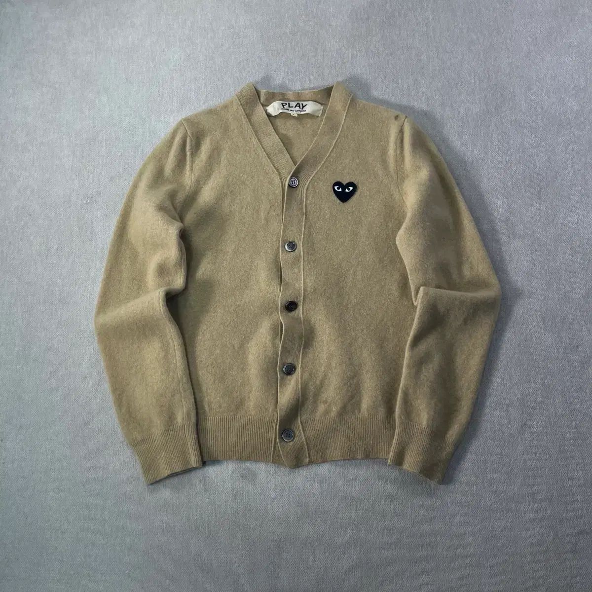 W 95 コム・デ・ギャルソン ベージュ ウール 節約 カーディガン
