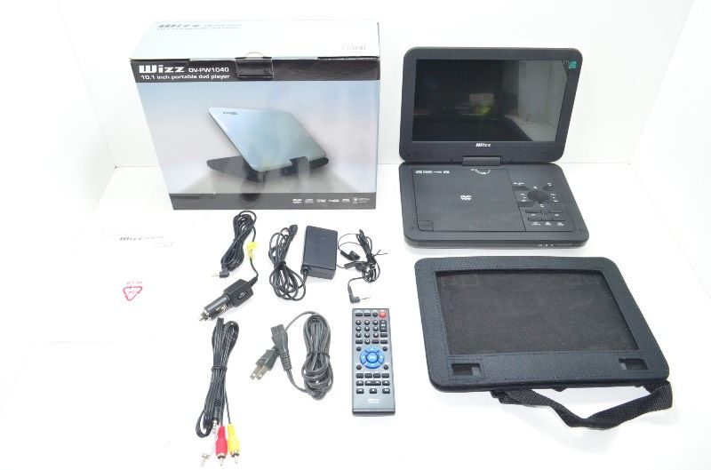 送料無料】 ウィズ Wizz ポータブルDVDプレーヤー DV-PW1040 10.1