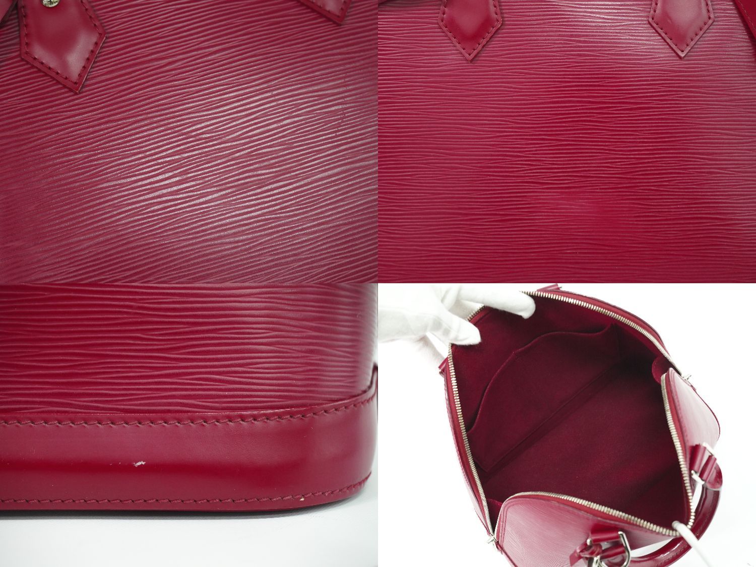 極美品 ルイヴィトン エピ アルマ PM フューシャ M40490 ハンドバッグ ルイ ヴィトン エピ アルマ フューシャ M40490 エピレザー レディース