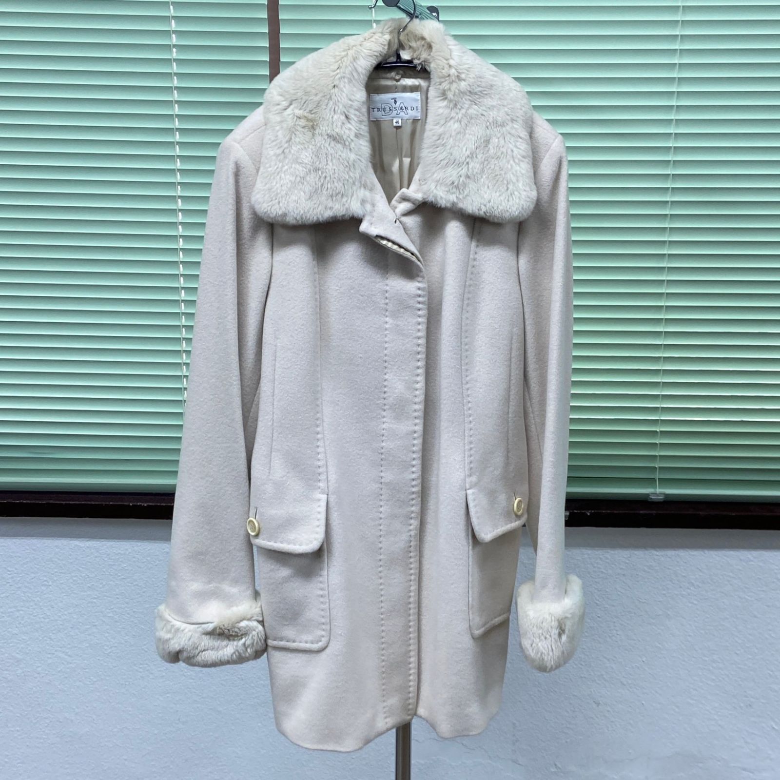 トラサルディ ファー付ロングコート C 5629