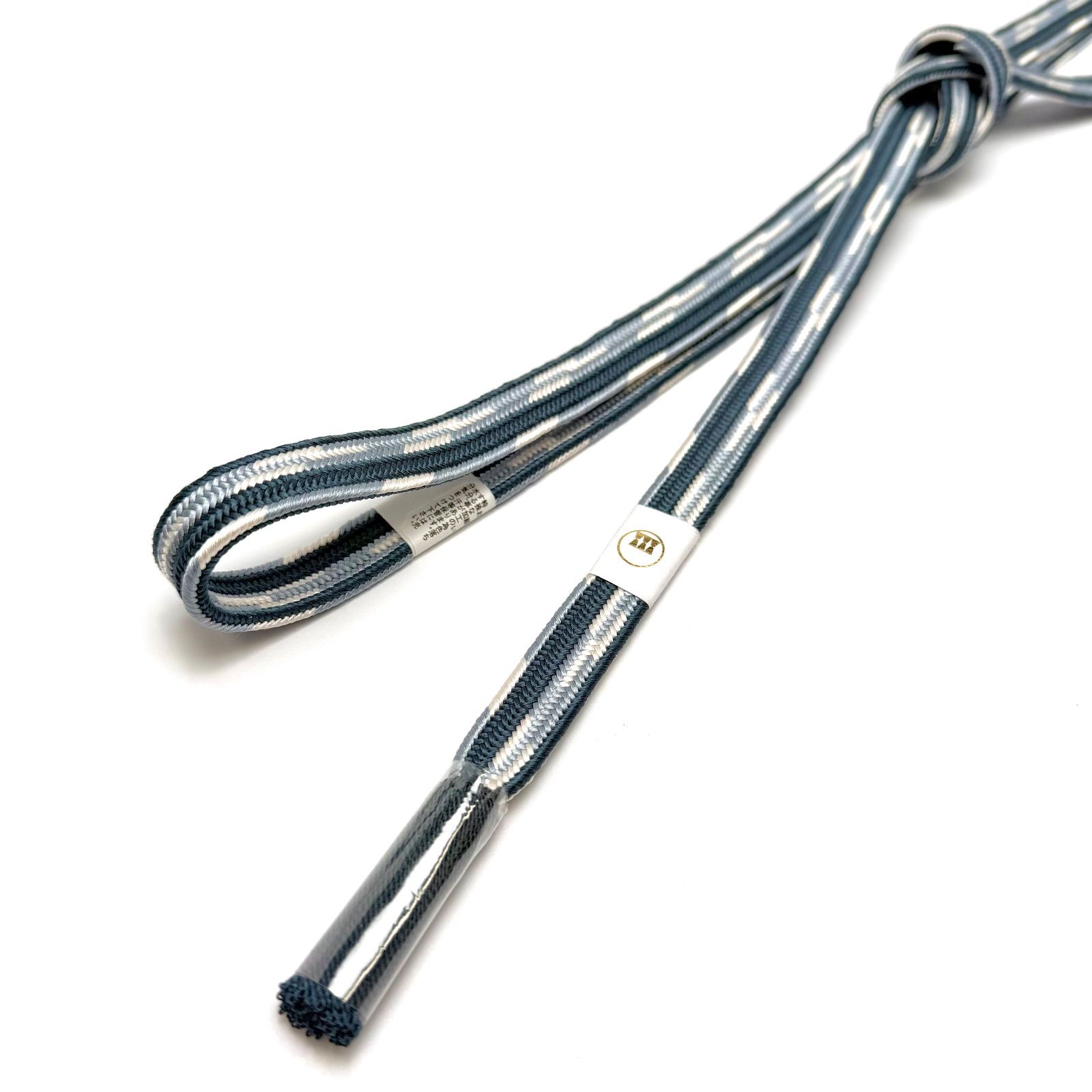  帯締め 渡敬 貝の口 雲柄立分 より房 0256 帯締め 帯留め 帯飾り