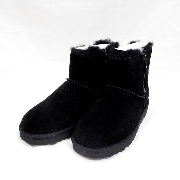 UGGブーツ クラシック ミニ ダブル ジップ 23 cm ブラック