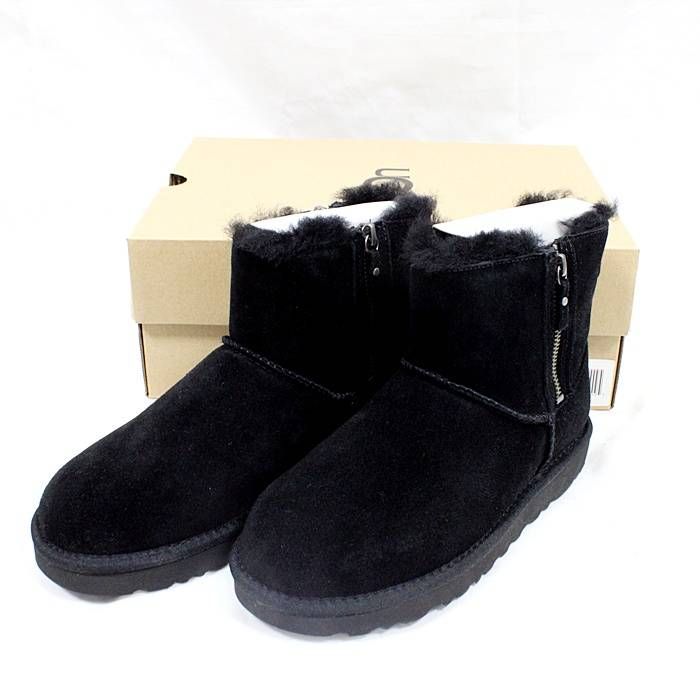 ♥品 UGGブーツ クラシック ミニ ダブル ジップ 23 cm ブラック◎
