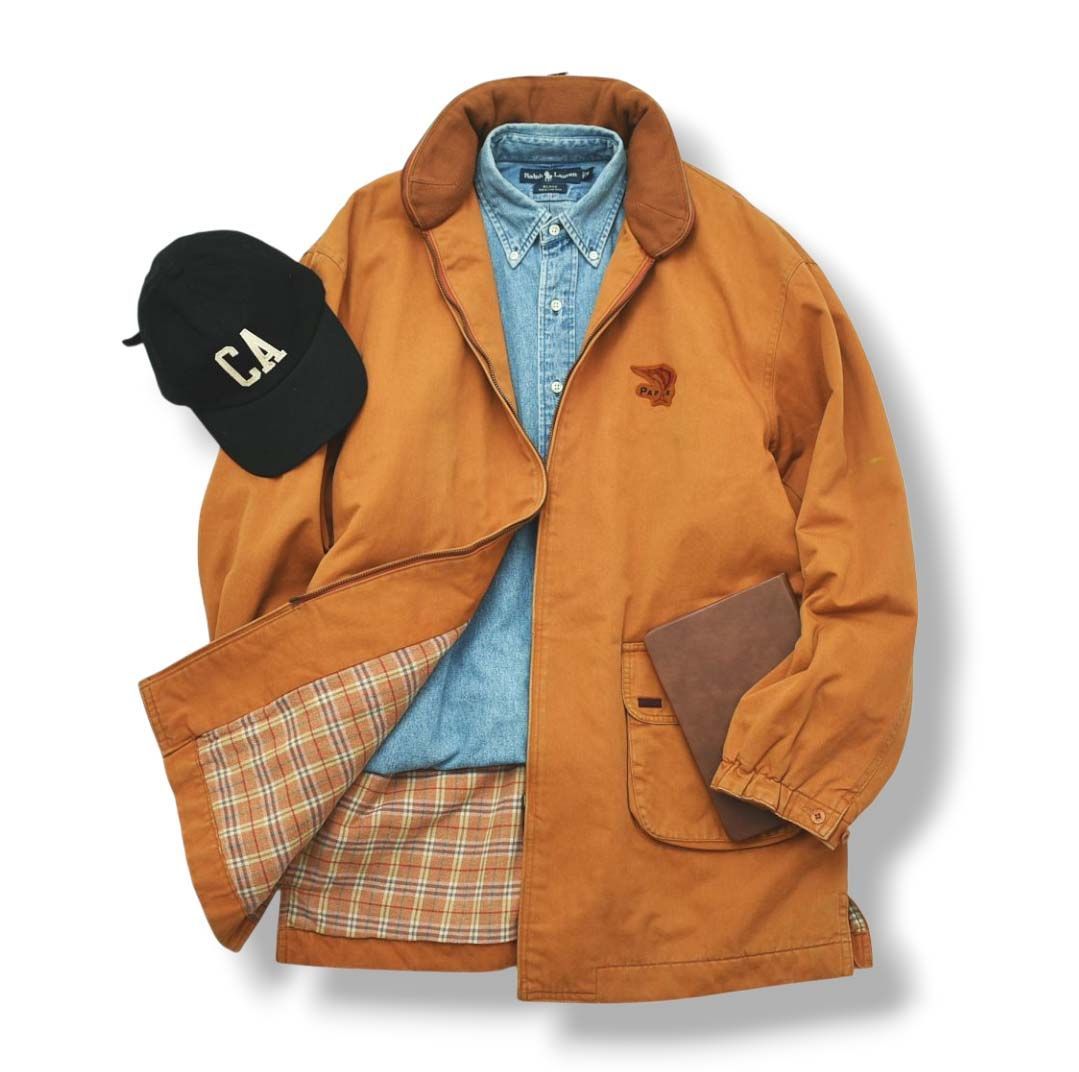 90sヴィンテージ 日本製 パパス PAPAS 中綿 コットン ジップジャケット