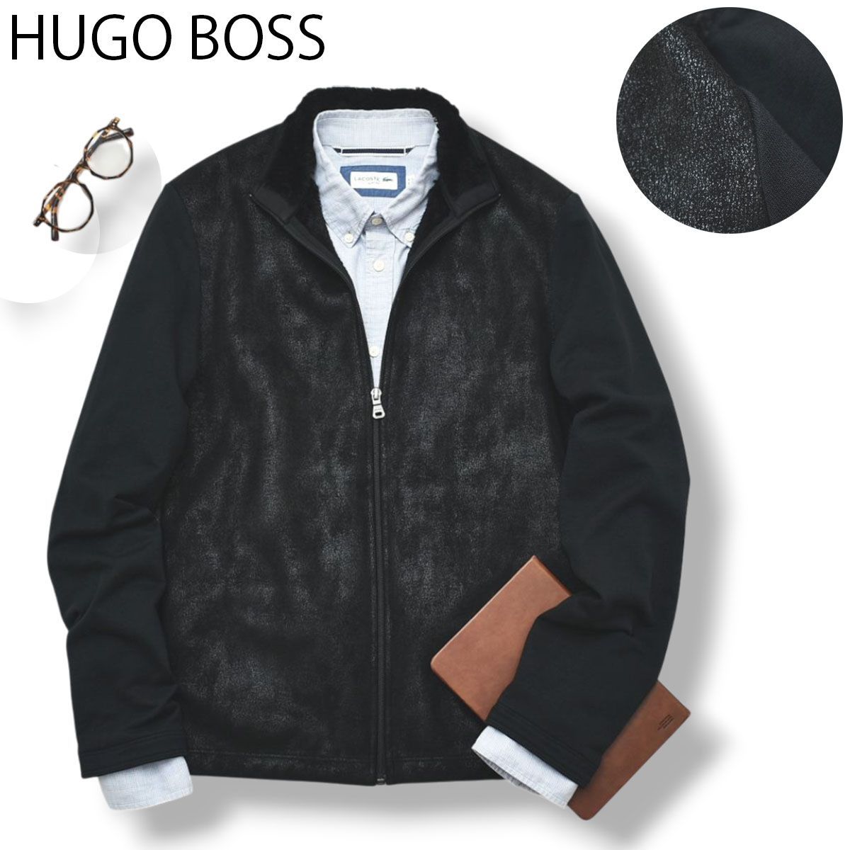 希少】 ヒューゴボス HUGO BOSS スエード調 スウェット 切り替え