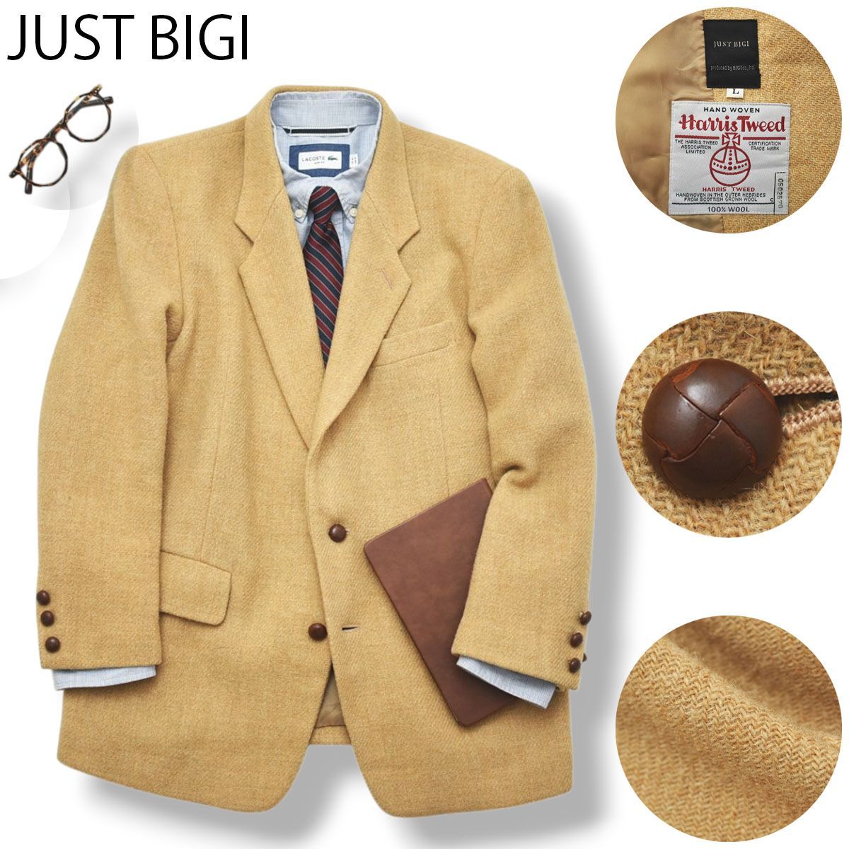 90sヴィンテージ ジャストビギ JUST BIGI ハリスツイード Harris Tweed 