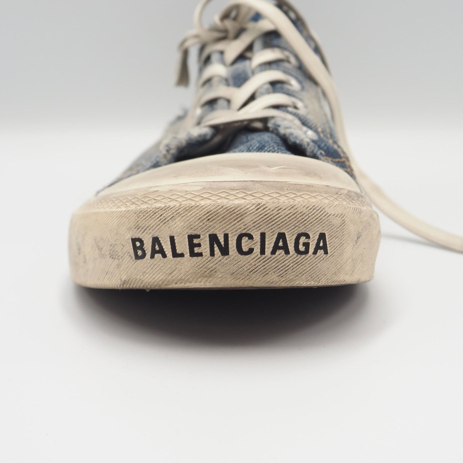 BALENCIAGA デストロイド デニム ミュール スリッポン バレンシアガ