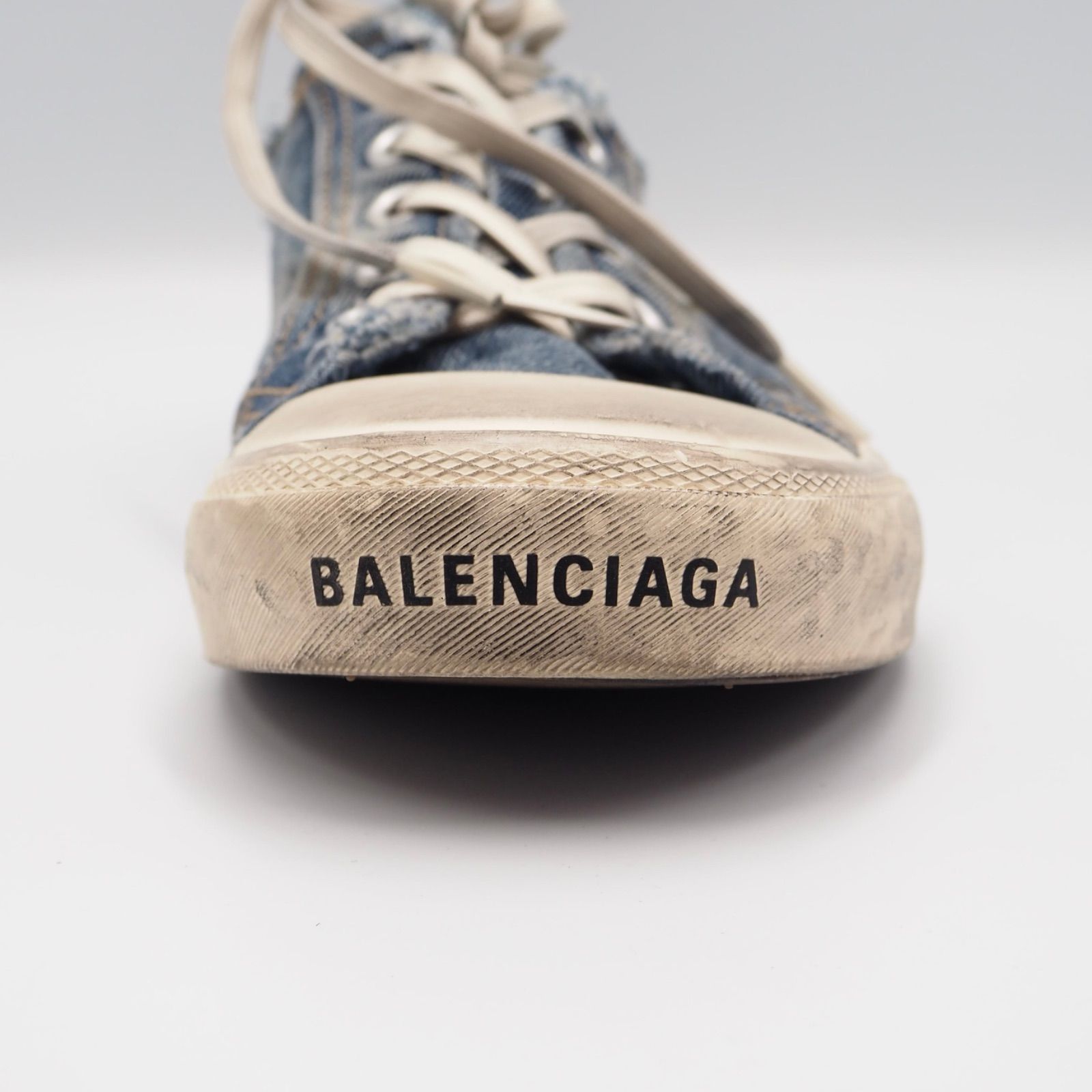 BALENCIAGA デストロイド デニム ミュール スリッポン バレンシアガ 