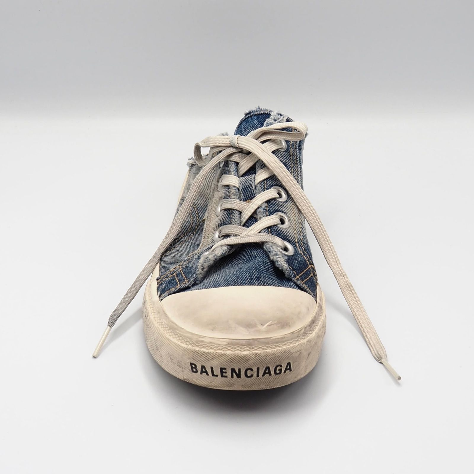 BALENCIAGA デストロイド デニム ミュール スリッポン バレンシアガ 