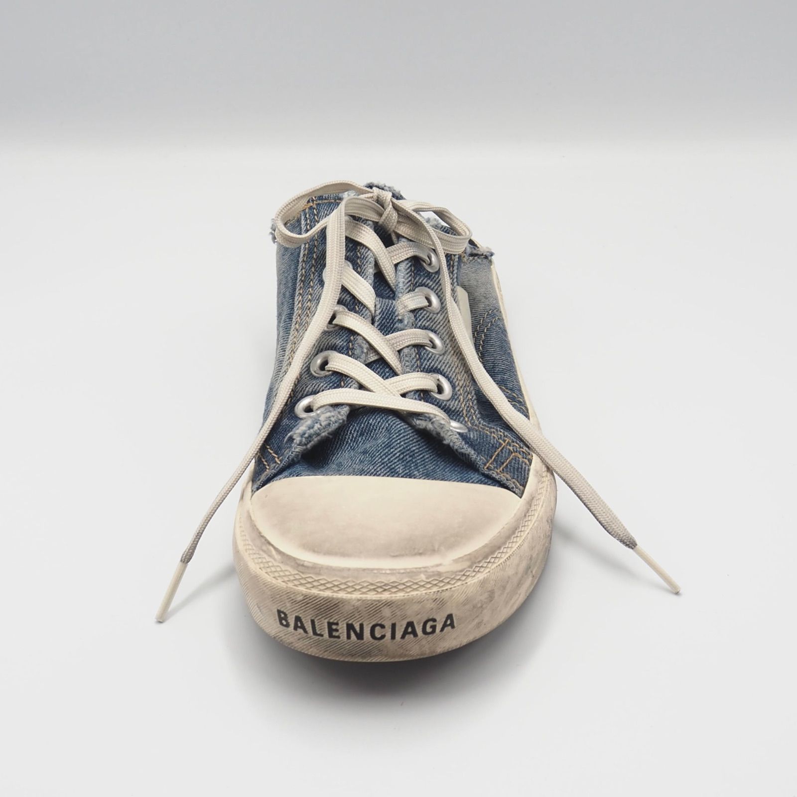 BALENCIAGA デストロイド デニム ミュール スリッポン バレンシアガ