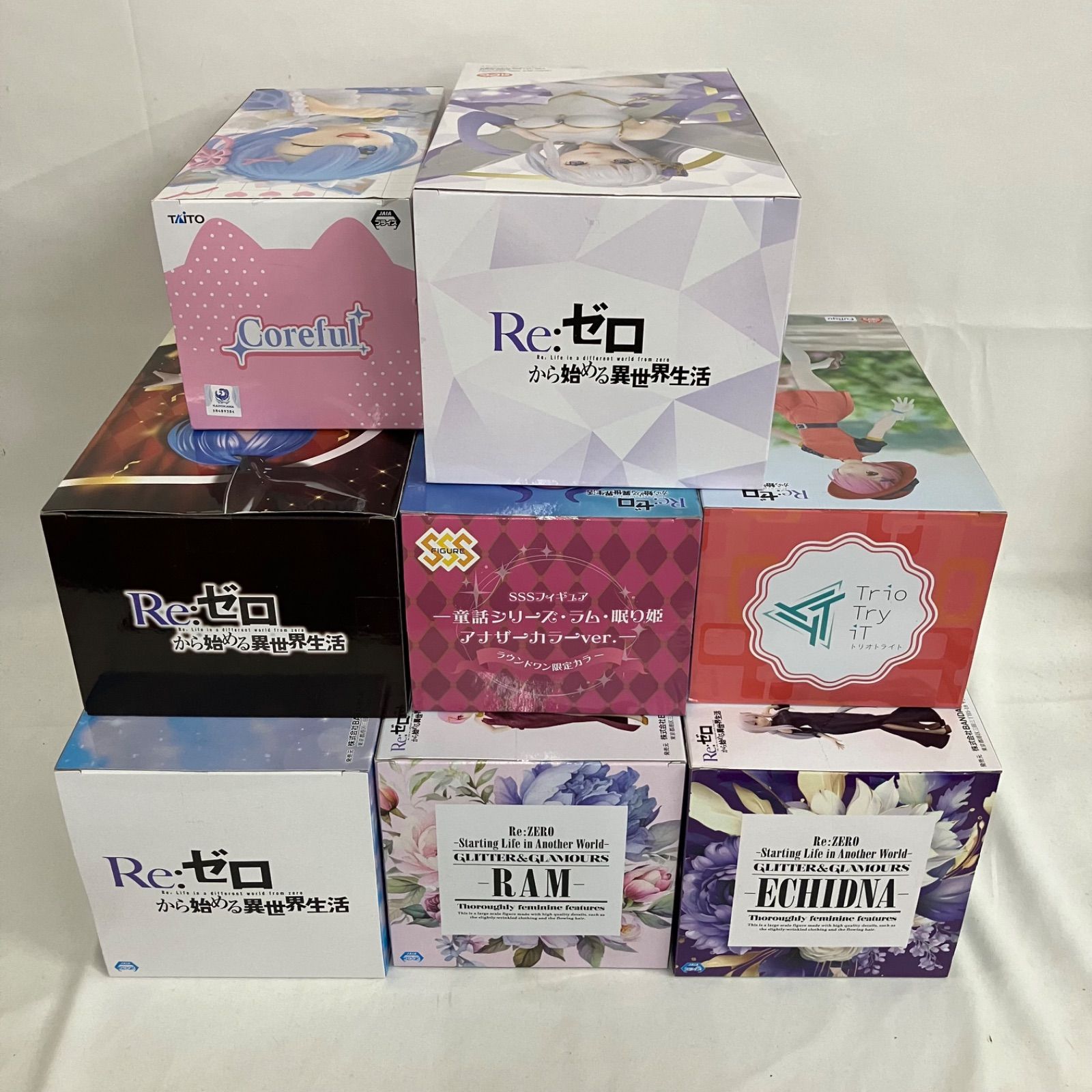 未開封 リゼロ GLITTER&GLAMOURS 他 フィギュア 8個セット SFQ350 c107