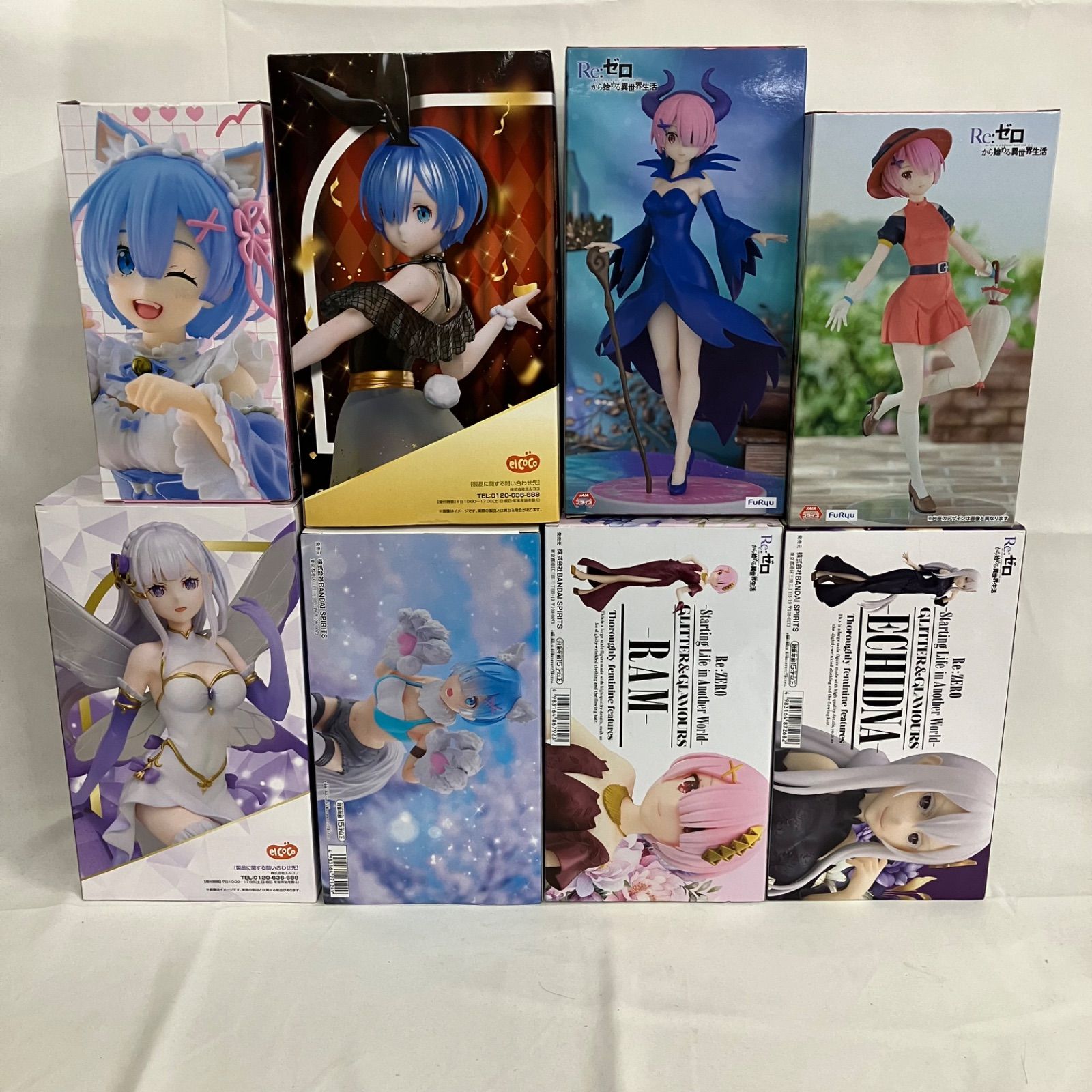 未開封 リゼロ GLITTER&GLAMOURS 他 フィギュア 8個セット SFQ350 c107