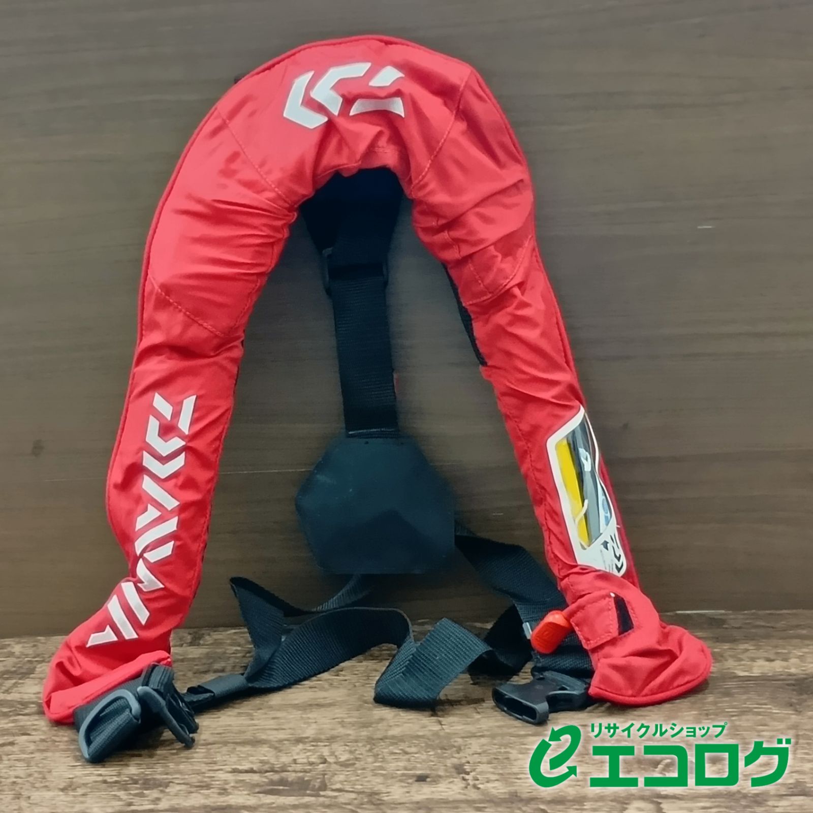ダイワ Daiwa ウォッシャブル 肩掛けタイプ手動 自動膨脹式 レッド DF-2007 フリーサイズ ライフジャケット