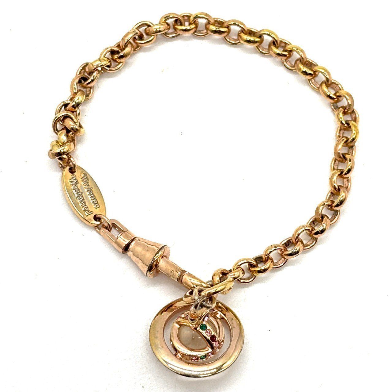 反骨を甘く纏う手元】 Vivienne Westwood チェーンブレスレット オーブ