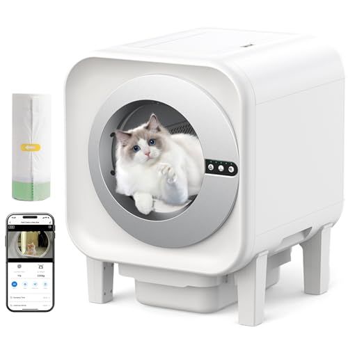 猫トイレ 自動 カメラ付き 1080 P 暗視機能 猫 自動トイレ 65 L大容量 9 L集便ボックス 多頭飼い対応 猫識別機能付き 消臭 搭載 スマホ管理 お留守番 自動清掃 定期清掃 静音設計 IOS Android対応 遠隔操作 f 399 dc 23