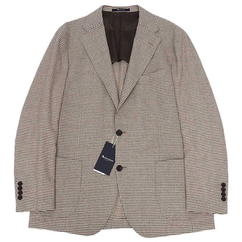 新品 Aquascutum 四者混 ジャケット 【サイズ：42】 ホワイト/ベージュ 