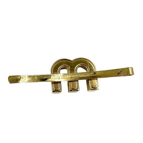 美品 miumiu ヘアピン ゴールドラインストーン 美品 miumiu ヘアピン ゴールドラインストーン miu ミュウミュウ