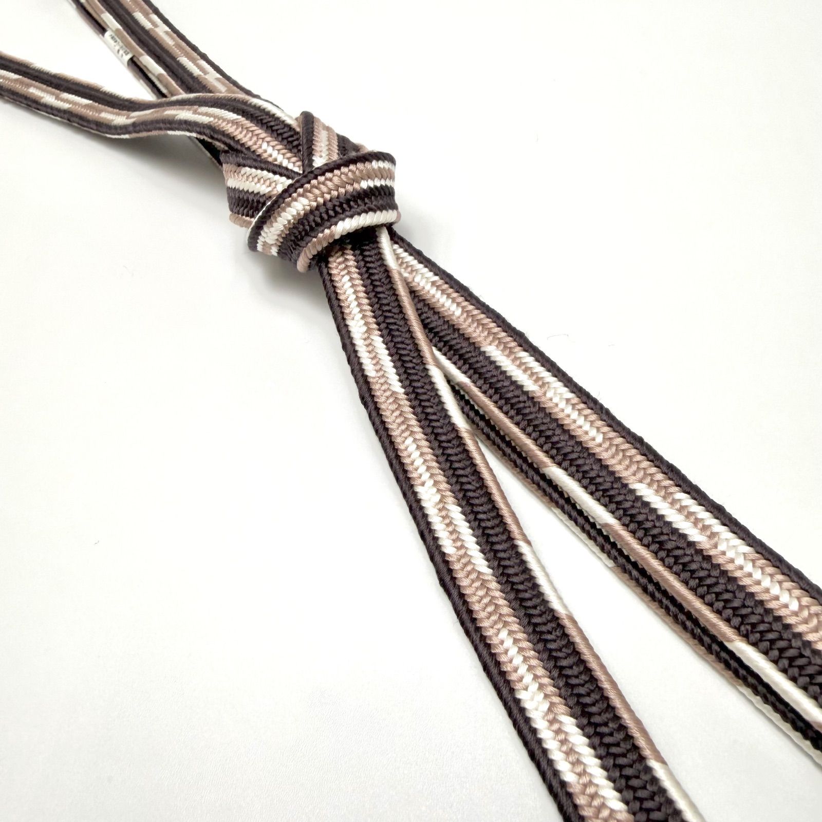  帯締め 渡敬 貝の口 雲柄立分 より房 0259 帯締め 帯留め 帯飾り