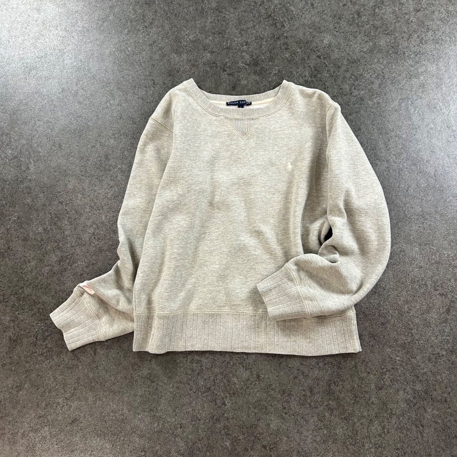 90s Vintage RALPH LAUREN Sweatshirt ラルフローレン 前V Vガゼット