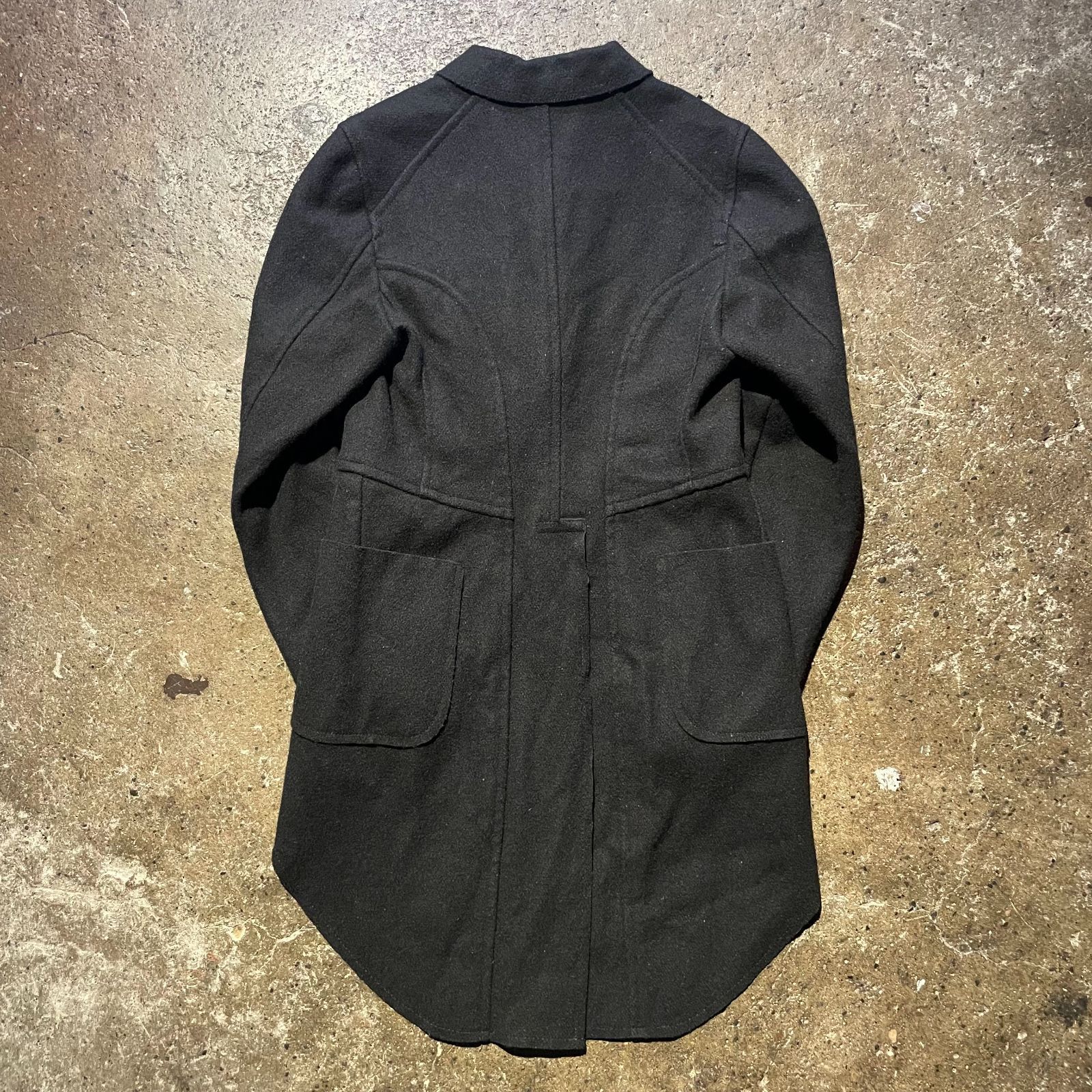 COMME des GARCONS 2017aw ウール縮絨 スナップボタン 燕尾 ジャケット 