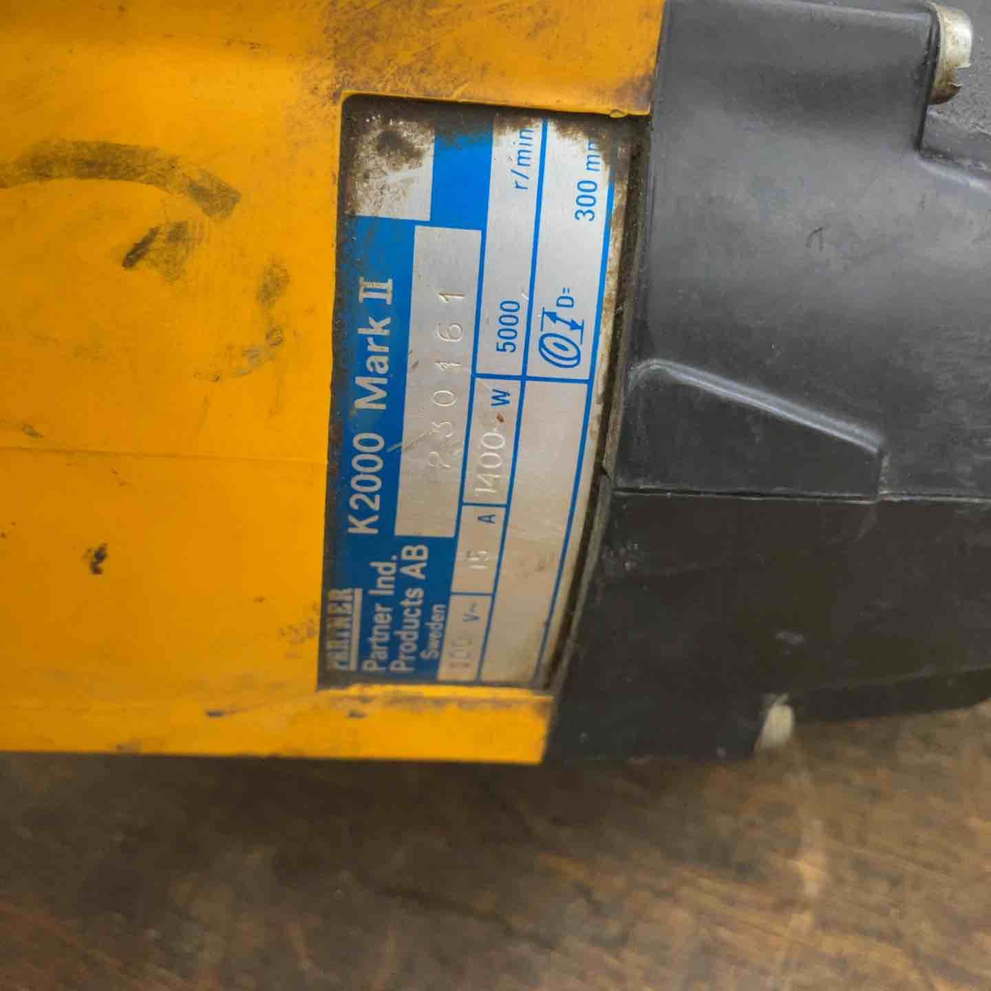  品 PARTNER パートナー K 2000 mark 2 コンクリートカッター ハンドカッター 100 V 柏店 その他 切断工具 切断機